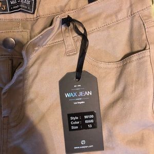 Wax skinny jeans- khaki